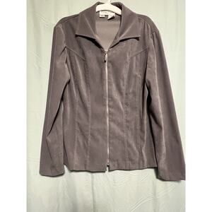 Betsy Lauren Zipper Jacket Women’s Size 6 Gray